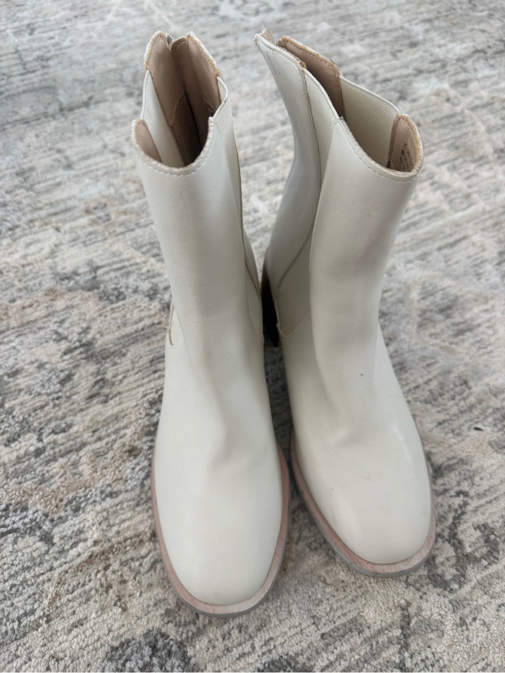 Altar'd State Women's Cream Mid-Calf Fashion Boots Size 8 Boho Coastal Cowgirl